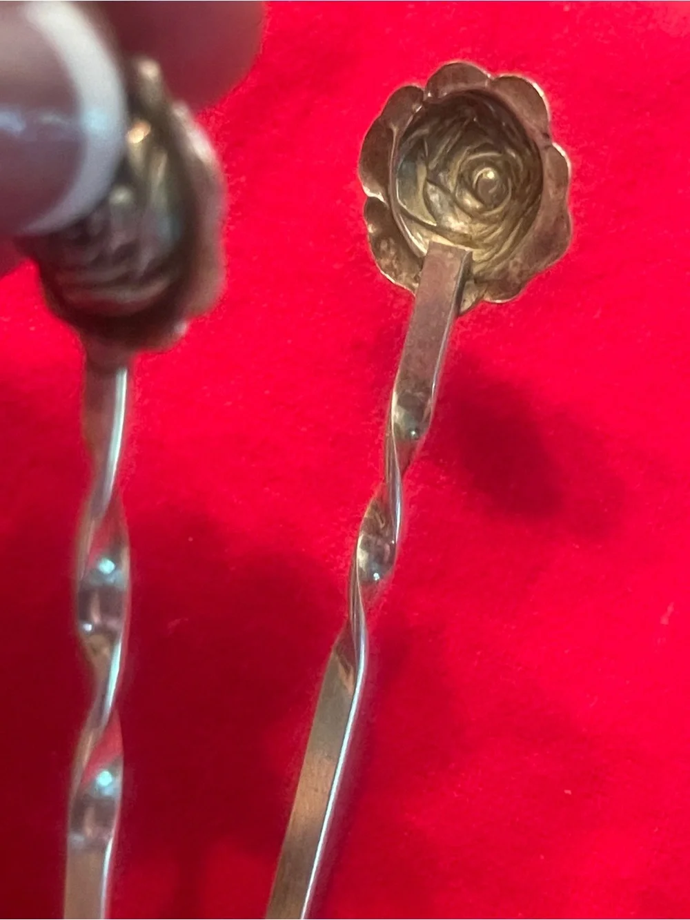 Raimond Sterling Silver Floral Bon Bon Tongs & W.B. Mfg. Co. Silverplate Tongs